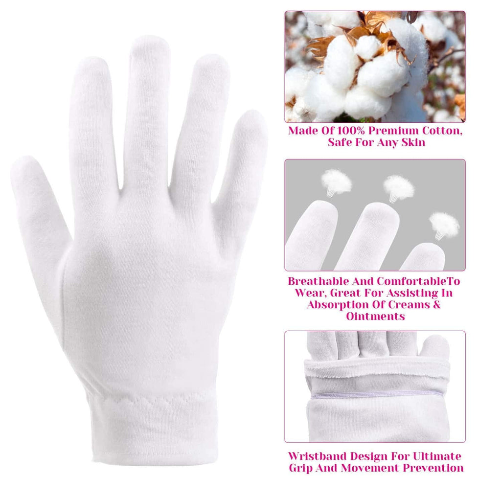 Buy now 100 Percent Cotton Gloves for Dry Hands Eczema, Selizo 10 Pairs White Cotton Gloves for Women Dry Hands Moisturizing Cosmetic Sensitive Irritated Skin Spa at indiglob india