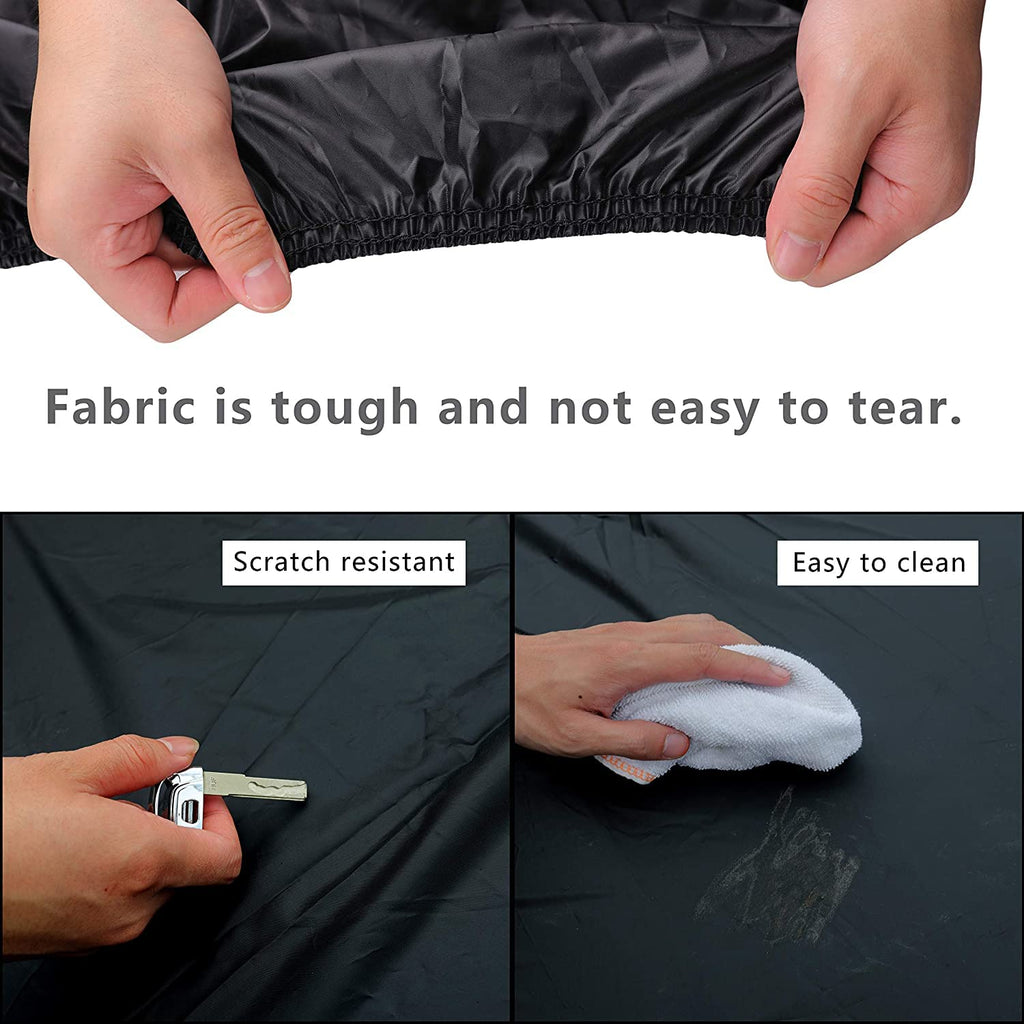 Bike Covers for 2 or 3 Bikes, 2XL Size Outdoor Waterproof & Anti-UV Bicycle Covers with Lock Hole for Mountain Road Electric Bikes