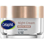 Cetaphil Healthy Renew Night Face Cream, Anti-Wrinkle, Peptides, 1.7 oz | Skin Tightening, Wrinkle Repair, Retinol Alternative, Fragrance Free, Sensitive Skin, Firming Peptide Night Cream For Women