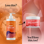 Hot Cream Sweat Enhancer - Premium Body Sculpting Sweat Cream with Invigorating Botanical Extracts - Extra Strength Cellulite Cream for Thighs Belly and Bum with Firming Body Oils (12 Fl Oz)