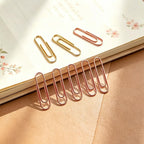 Gold Paper Clips, 120 Count, 1.1 Inch (28mm) Small Paperclips, Office Supplies for Documents, Files, Notes, and Bookmarks