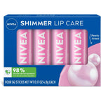 NIVEA Smoothness Lip Care, Sunscreen Lip Balm with SPF 15, 4 x 0.17 OZ | Sunscreen Lip Balm with SPF 15, Shea Butter, Nourishing Oils and Vitamins, 3-in-1 Moisture, Repair Dry Lips and Sunscreen