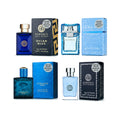 Versace Cologne for Men Set of 4 Mini Eros, Pour Homme, Dylan Blue, Eau Fraiche Perfume for Men Fragrance Sampler Set - Designer Mens Cologne Samples (4 Count, 0.17 oz)