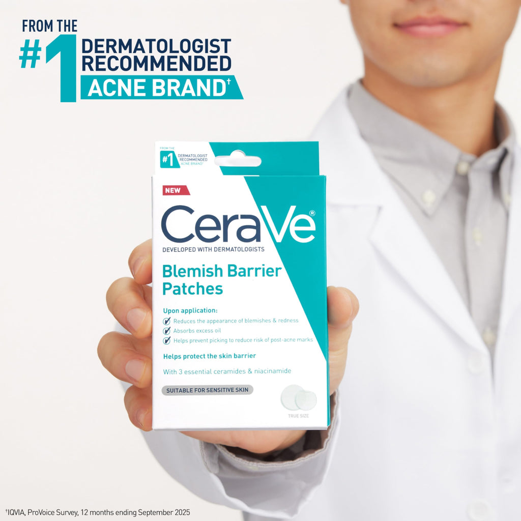 CeraVe Hydrocolloid Blemish Patches, Pimple Patches for Face, 22ct | Absorbs Oil with Niacinamide and Ceramides, Ultra-Thin Acne Patches That Blend Into All Skin Tones, For Sensitive Skin