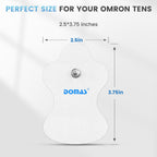 10 Pcs Replacement Pads Compatible with Omron TENS Units (PM500, PM400, PM3030), Not for Heat Pain Pro PM311/PM800