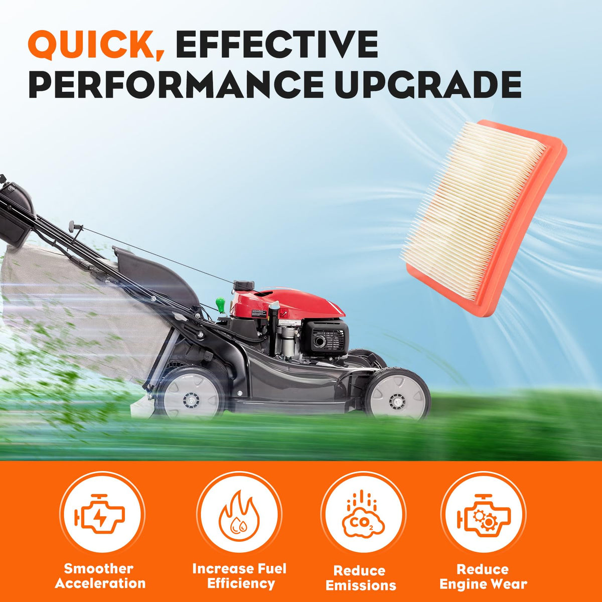 Hipa 17211-Z8B-901 Air Filter Tune Up Kit for Honda GCV160 Lawn Mower Parts