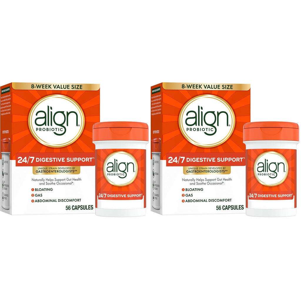 Align Probiotic, 24/7 Digestive Support*§, Probiotics for Women and Men, Probiotics for Digestive Health, Men and Womens Probiotic Capsules Help Relieve Occasional Bloating & Gas*, 56 Capsules