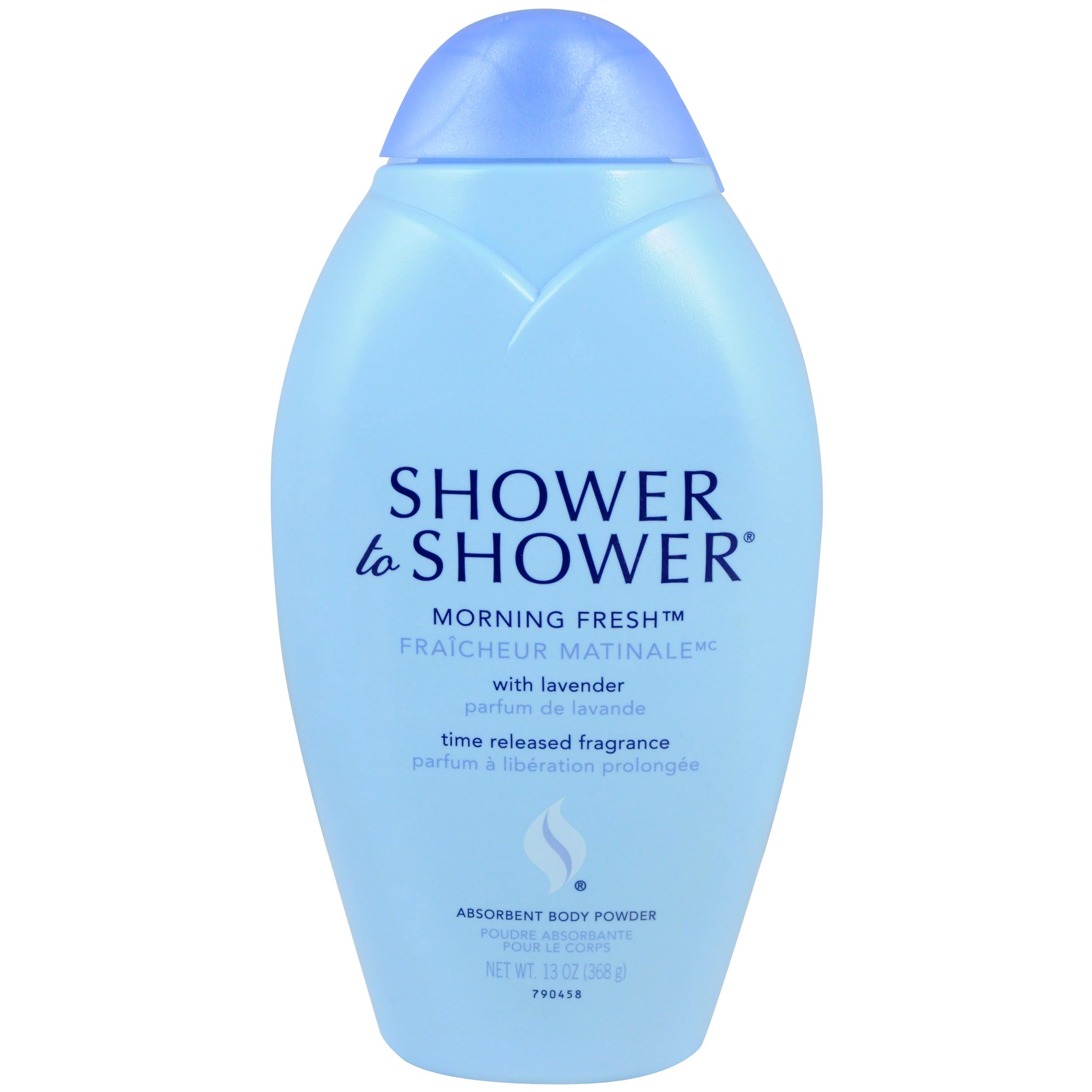 Shower to Shower Morning Fresh Body Powder for Chafing and Odor, 13 Oz | Deodorant powder with lavender, sweat absorbing, prevents chafing & odor, all over body powder for long lasting freshness