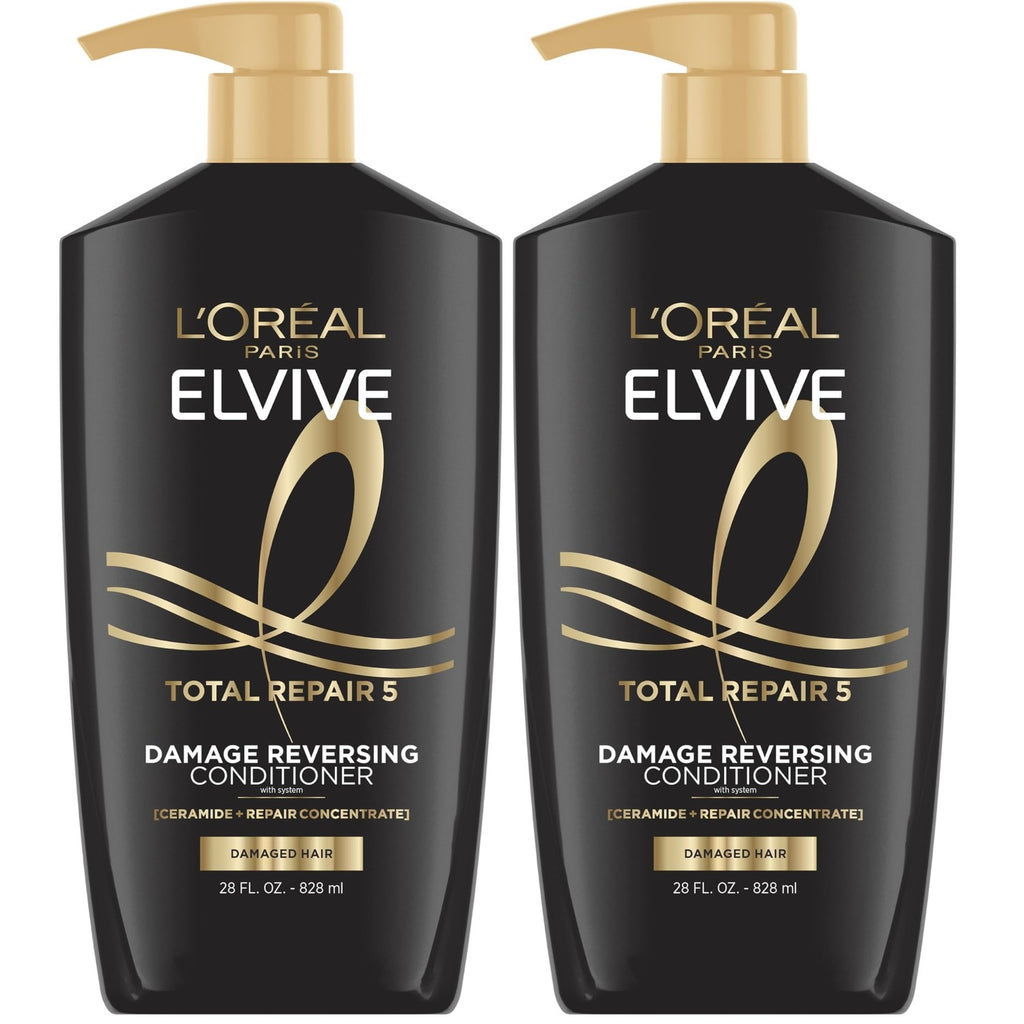 L'Oreal Paris Elvive Total Repair 5 Repairing Conditioner for Damaged Hair Conditioner with Protein and Ceramide for Strong Silky Shiny Healthy Renewed Hair 28 Fl Oz