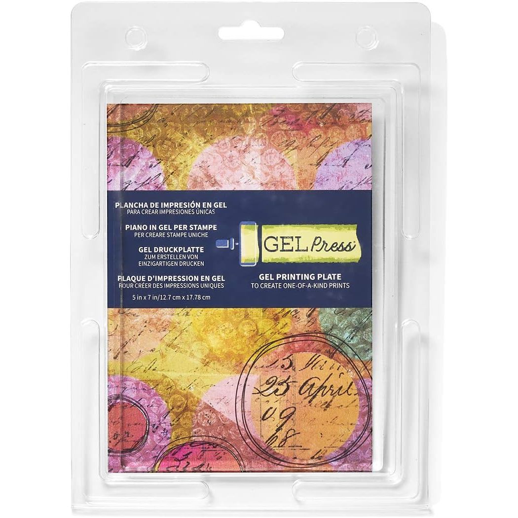 Buy now Gel Press Monoprinting Print Plate - 12” X 14” Gel Plate - Printmaking Supplies - Reusable Gel Printing Plate for Press Art for Card Making, Scrapbooking, Journaling, Arts and Crafts, Home Decor 5" x 7" at indiglob india