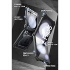 Buy now i-Blason for Samsung Galaxy Z Flip 5 Case with Stand, [Built-in Screen Protector] [Hinge Protection], Full-Body Protection Magnetic Phone Case for Galaxy Z Flip 5, Black at indiglob india