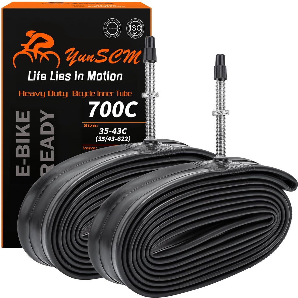 Heavy Duty Bike Tubes 700x35C/38C/40C/43C 35/43-622 48mm Presta Valve 2PCS