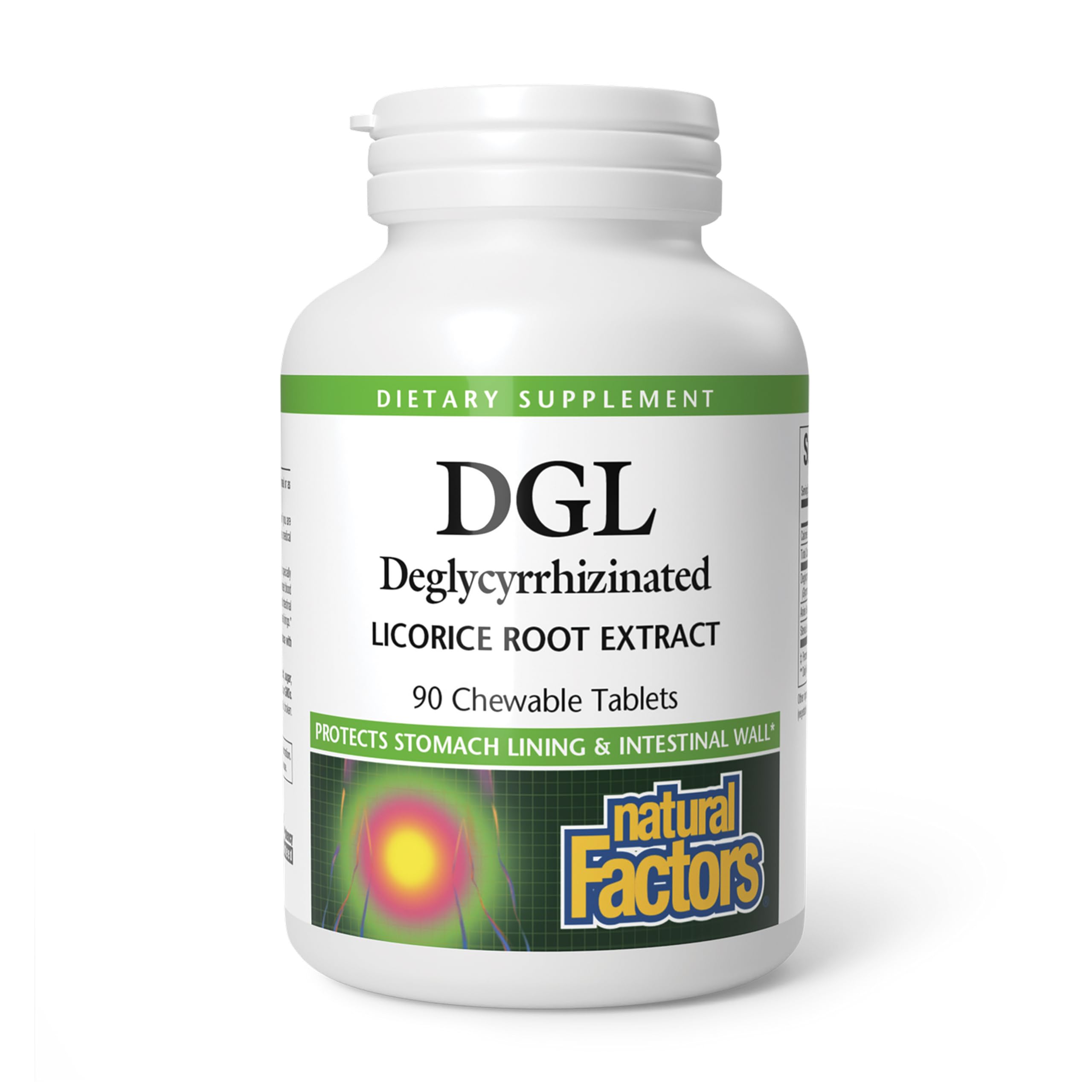 Natural Factors DGL Chewable - Digestive Support Supplement with Licorice Root Extract - Chewable Tablets Support Stomach Lining & Health - Non-GMO & Gluten-Free - 180 Chewable Tablets (180 Servings)