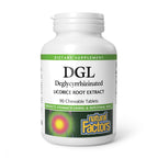 Natural Factors DGL Chewable - Digestive Support Supplement with Licorice Root Extract - Chewable Tablets Support Stomach Lining & Health - Non-GMO & Gluten-Free - 180 Chewable Tablets (180 Servings)