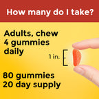 Nature Made Vitamin C Gummies, Maximum Strength Dosage, 80 Count | Vitamin C 1000mg per Serving, Adult Vitamin C Immune Support Gummies, Daily Immune Support, Tangerine Flavor, 20 Day Supply