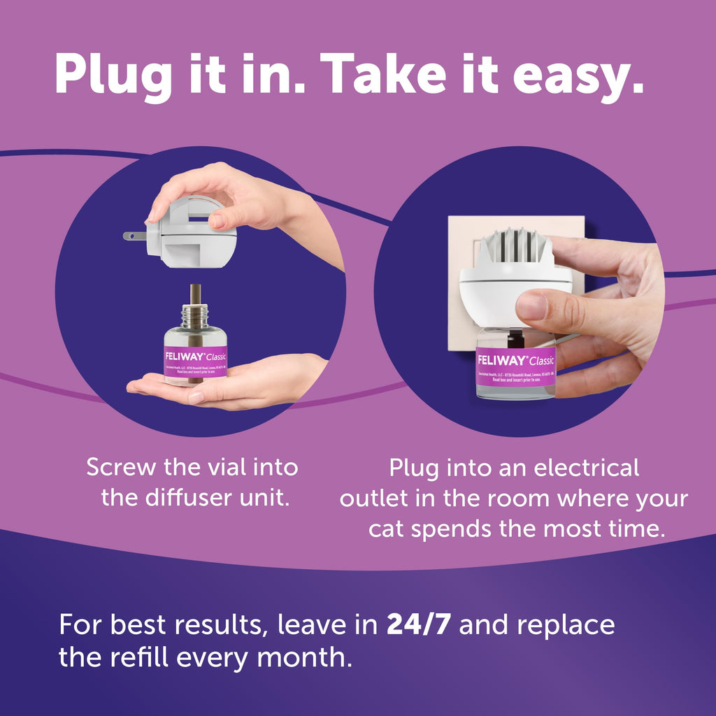 FELIWAY Classic Cat Pheromone Calming Diffuser Kit