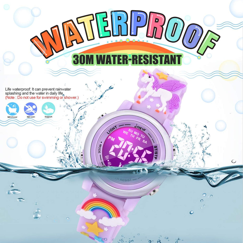 Buy now 3D Cartoon Waterproof Watches for Girls with Alarm - Best Toys Gifts for Girls Age 3-12 at indiglob india