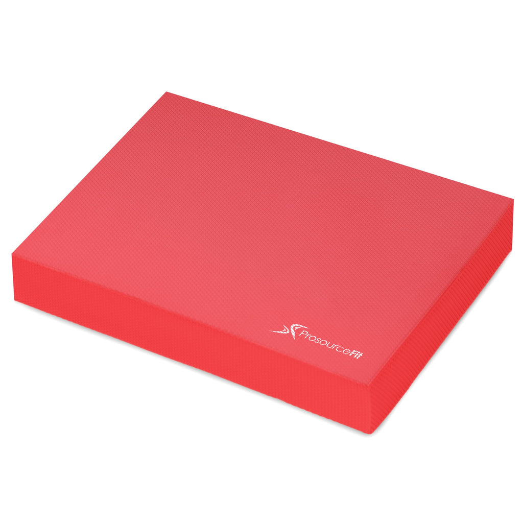 Buy now ProsourceFit Exercise Balance Pad, Non-Slip Cushioned Foam Mat & Knee Pad for Fitness and Stability Training, Yoga, Physical Therapy Red L - (15.5" x 12.75") at indiglob india
