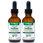 LIQUIDHEALTH USDA Organic Nascent Iodine Liquid Drops, Pure Iodine Supplement for Thyroid & Immune Support, Energy Supplement - Made in USA, Vegan, Colorless, Tasteless Tincture (2 oz)