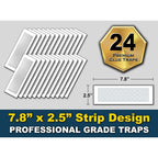 MaxGuard Glue Trap Strips (24 Traps) Non-Toxic Extra Sticky Glue Board Pre-Baited with Fruity Scent Attractant Trap & Kill Insects, Bugs, Spiders, Crickets, Scorpions, Cockroaches, Centipedes, Mice