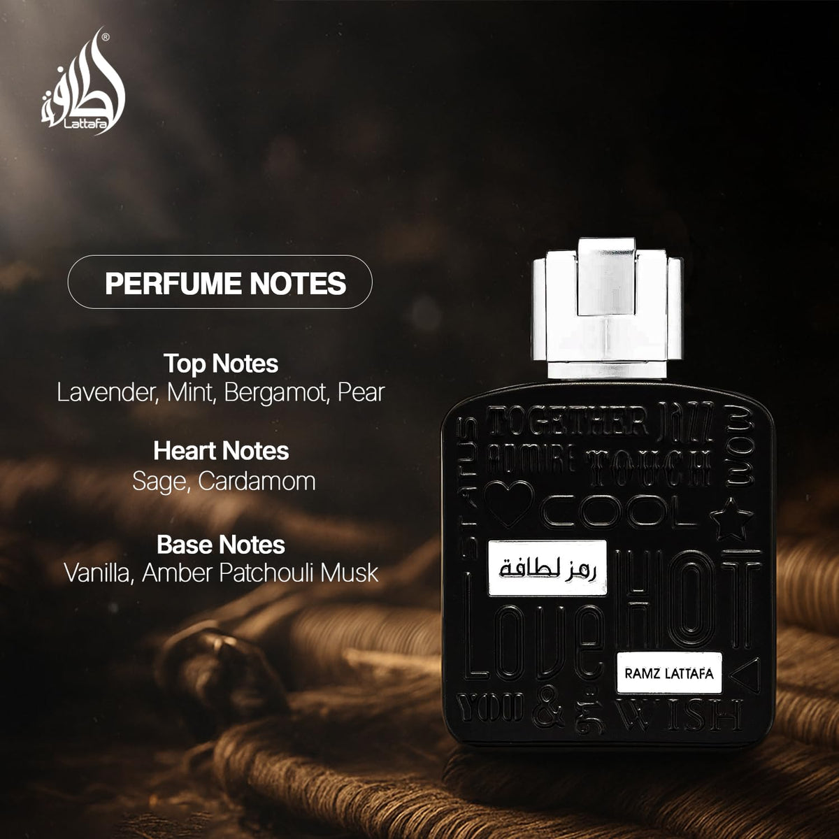 Lattafa Ramz Silver for Unisex Eau de Parfum Spray, 3.4 Ounce / 100 ml