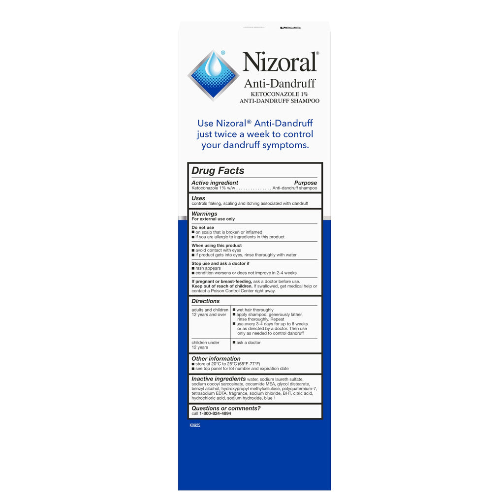 Nizoral 2-in-1 Anti Dandruff Shampoo and Conditioner, 14 Fl Oz, 2 Pack | 1% Ketoconazole, Antifungal, Dandruff Treatment, For All Hair Types
