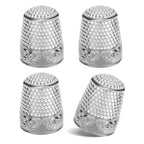 ZMAAGG Thimbles for Hand Sewing, Sewing Thimble, 4 PCS Metal Thimble