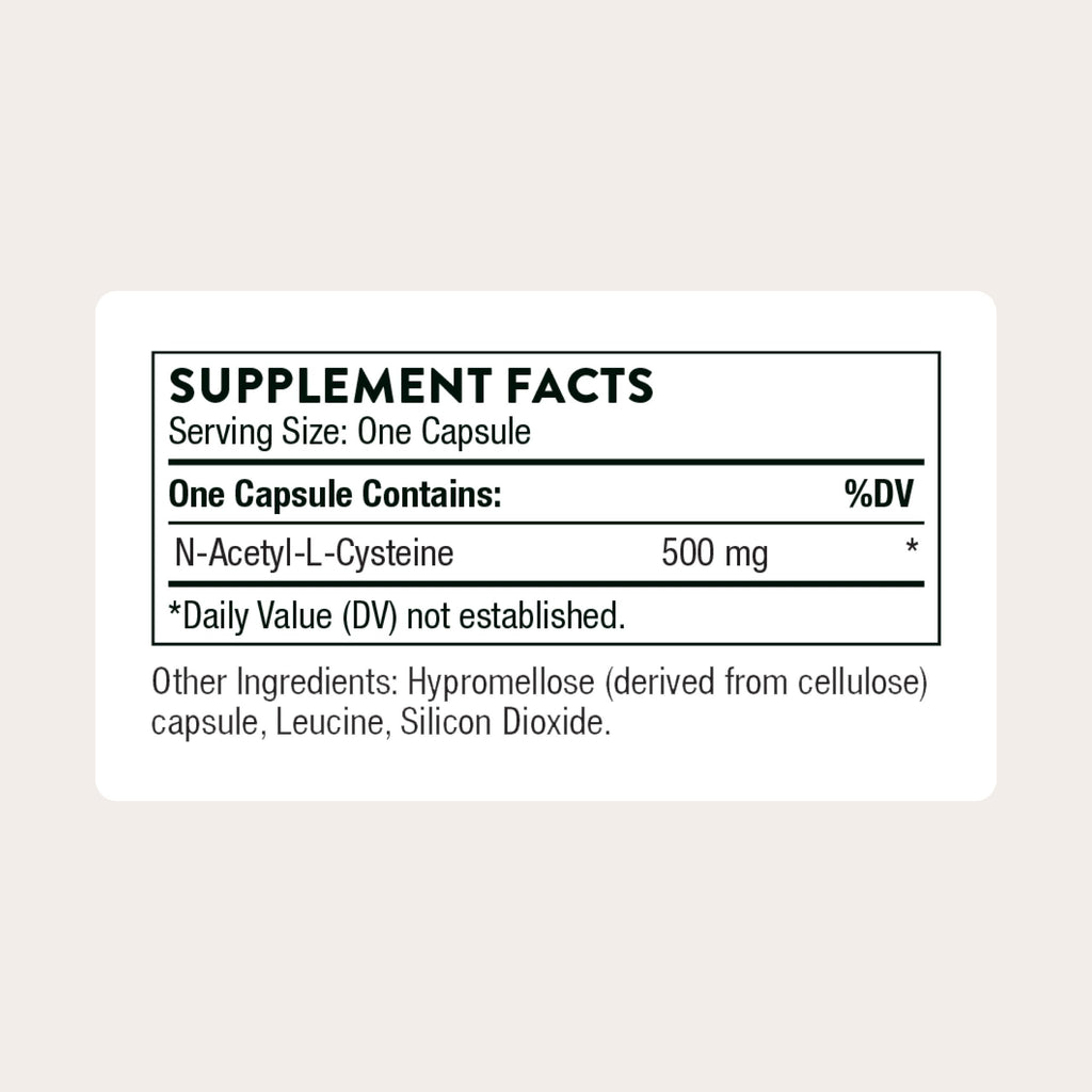 THORNE NAC, 500 mg N-Acetylcysteine, Amino Acid Supplement, 90 Capsules | Supports Respiratory & Immune Health, Promotes Liver & Kidney Detox*, Gluten, Dairy & Soy-Free, NSF Contents Certified