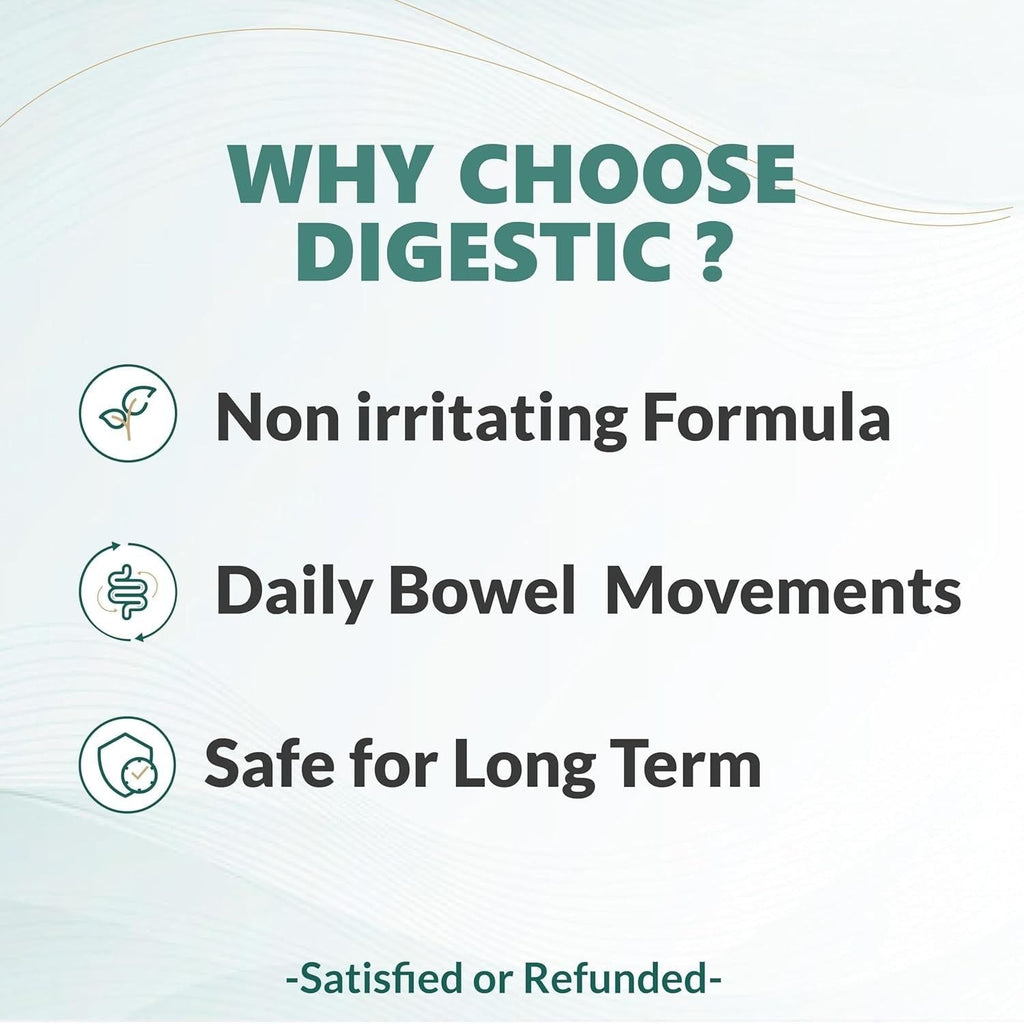 Buy now Digestic - Laxative for Constipation Relief, Stool Softener for IBS Severe and Strong Constipation 100% Natural - 60 Capsules - Colon Cleanse, Detox Cleanse, Gas and Bloating Stomach Relief for Adults at indiglob india
