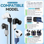 Buy now 5 Pack Ultra Strong Magnetic AirPods Pro Straps, Anti-Lost Neck Cord for AirPods Pro 3 2025,AirPods 4th, AirPods Pro 2nd/1st, AirPod 3rd, AirPod 2nd/1st - 5 Pcs Silicone Sports Lanyard and 2 Ear Hook at indiglob india