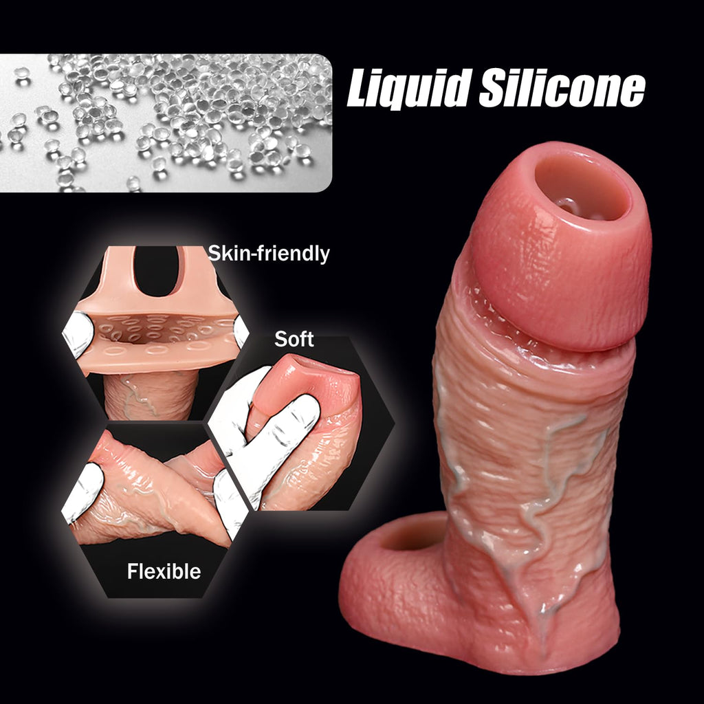 6.7'' Girth Thick Realistic Penis Sleeve Cock Sleeve,Cock Ring Penis