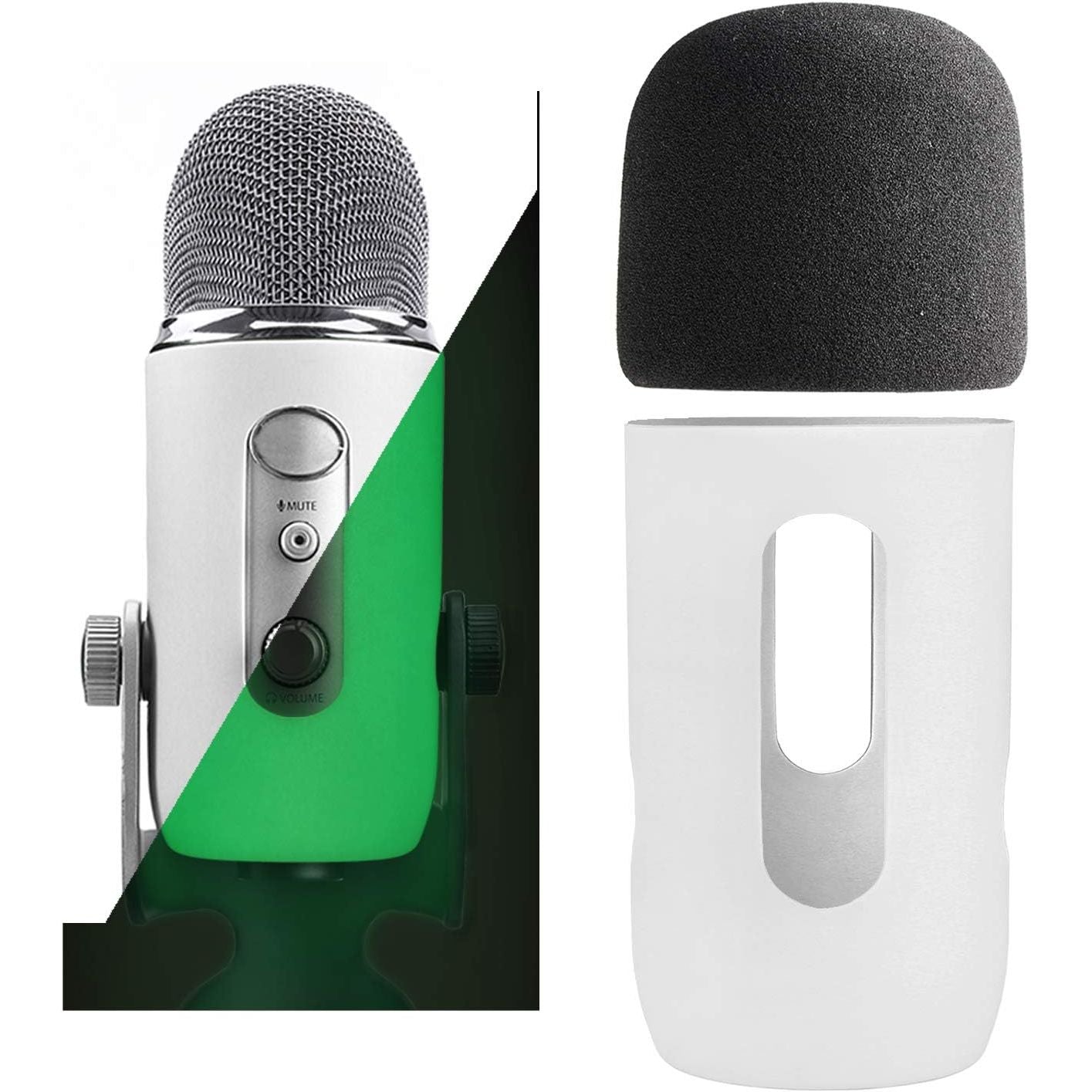 Buy now YOUSHARES 2PCS Blue Yeti Pop Filter for Blue Yeti Microphone, Yeti Foam Windscreen with Dead Cat Blue Yeti Mic Cover for Yeti Mic and Blue Yeti Pro USB Microphone White at indiglob india
