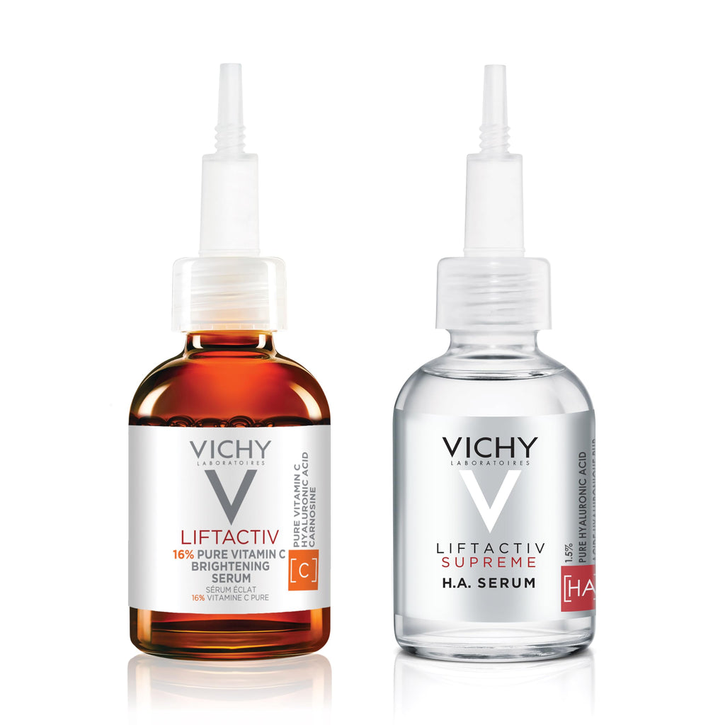 Vichy LiftActiv Vitamin C Serum For Face, Brightening Serum With Pure Vitamin C + Hyaluronic Acid + Vitamin E, Reduces Fine Lines, Smooths Skin Texture, Improves Radiance, Anti Aging