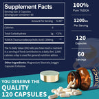 Totaria TUDCA Bile Salts 1200mg (Tauroursodeoxycholic Acid), 120 Capsules, Ultra Strength Pure TUDCA Liver Supplements, Liver and Gallbladder Cleanse & Repair, Vegan