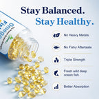 Omega-3 Fish Oil Supplements 4200mg, Burpless Mini Softgels, Wild-Caught | Triple Strength, High Purity EPA & DHA for Brain, Heart & Eye Health, Non-GMO, Third-Party Tested | 150 Softgels