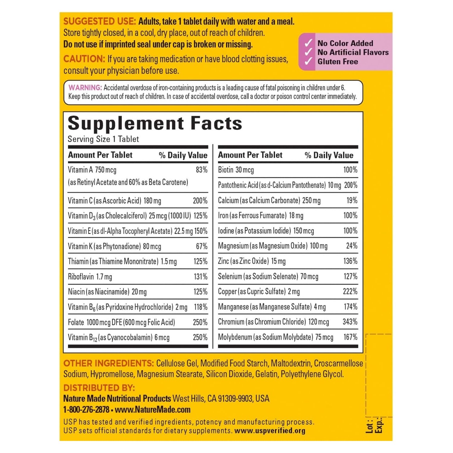 Buy now Nature Made Women's Multivitamin Tablets, 300 Count for Daily Nutritional Support at indiglob india