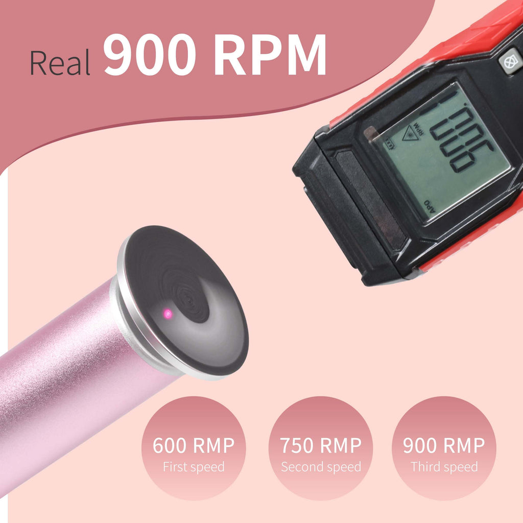 APRELM Rechargeable Electric Foot Callus Remover with 3-Sizes 120Pcs Sandpaper Discs, Professional 900RPM 3-Speed Control Aluminum Electric Foot File for Dead Skin (E3 Rose Pink)