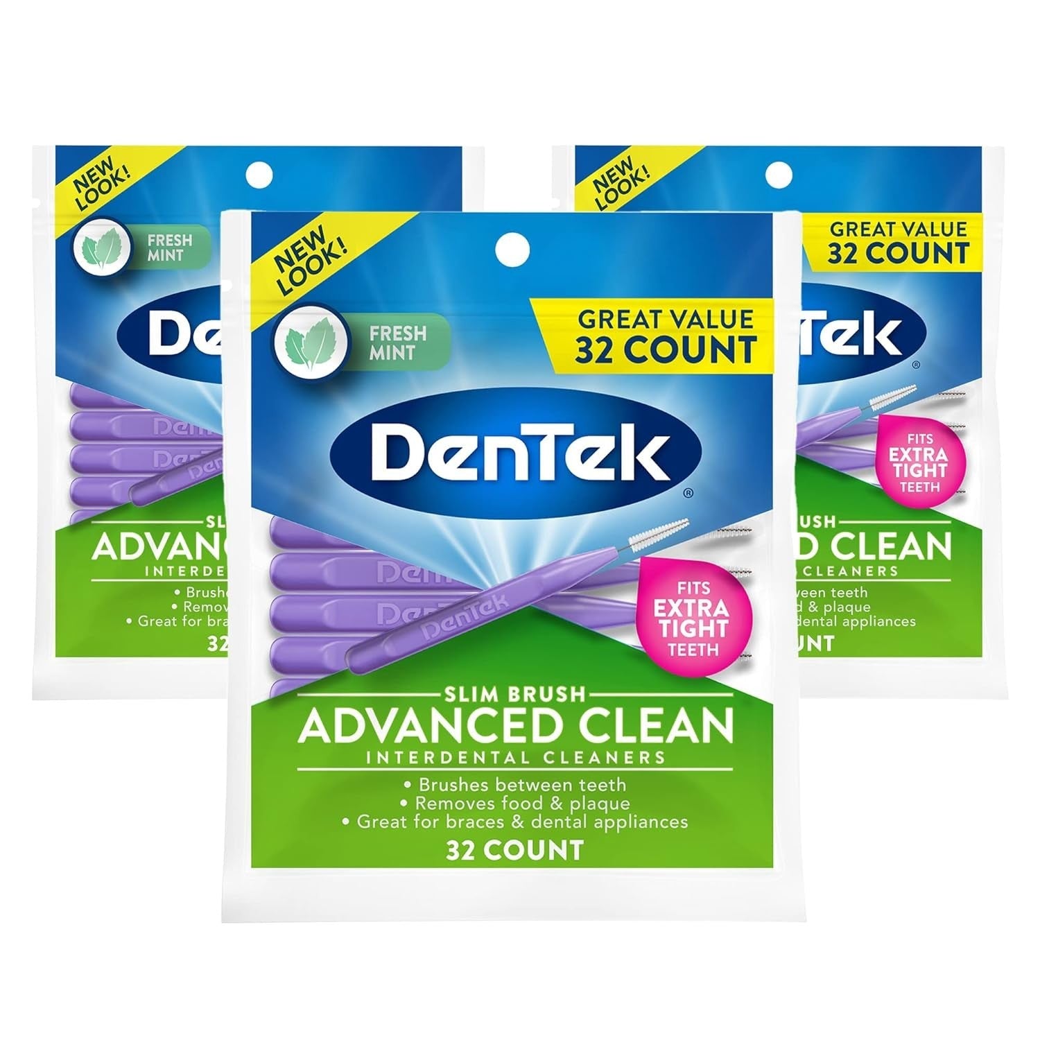 Buy now DenTek Easy Brush Interdental Cleaners, Mint, 16 Count 32 Count (Pack of 3) at indiglob india