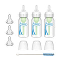 Dr. Brown's Preemie Flow Bottle Set, Anti-Colic Options+ Baby Bottles with Preemie Flow and Level T Nipples, 4oz/120mL, 0m+ – 3 Pack