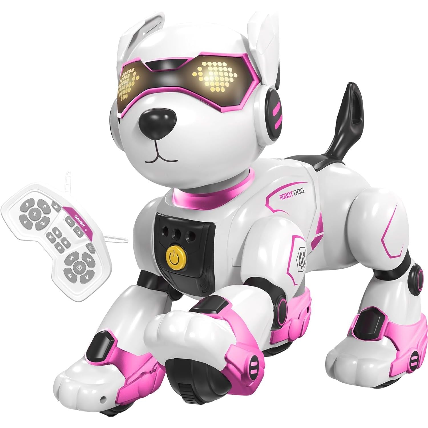 Buy now Robot Dog Toys for Kids, Remote Control Stunt Programmable Robot Puppy Toy Dog Interactive with Commands Sing, Dance, Bark, Walk Electronic Pet Dog for Boys Girls Gifts Pink at indiglob india