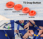 Lemonfilter Snap Button with Snap Pliers Kit, 400 Sets T5 Snap Fastener