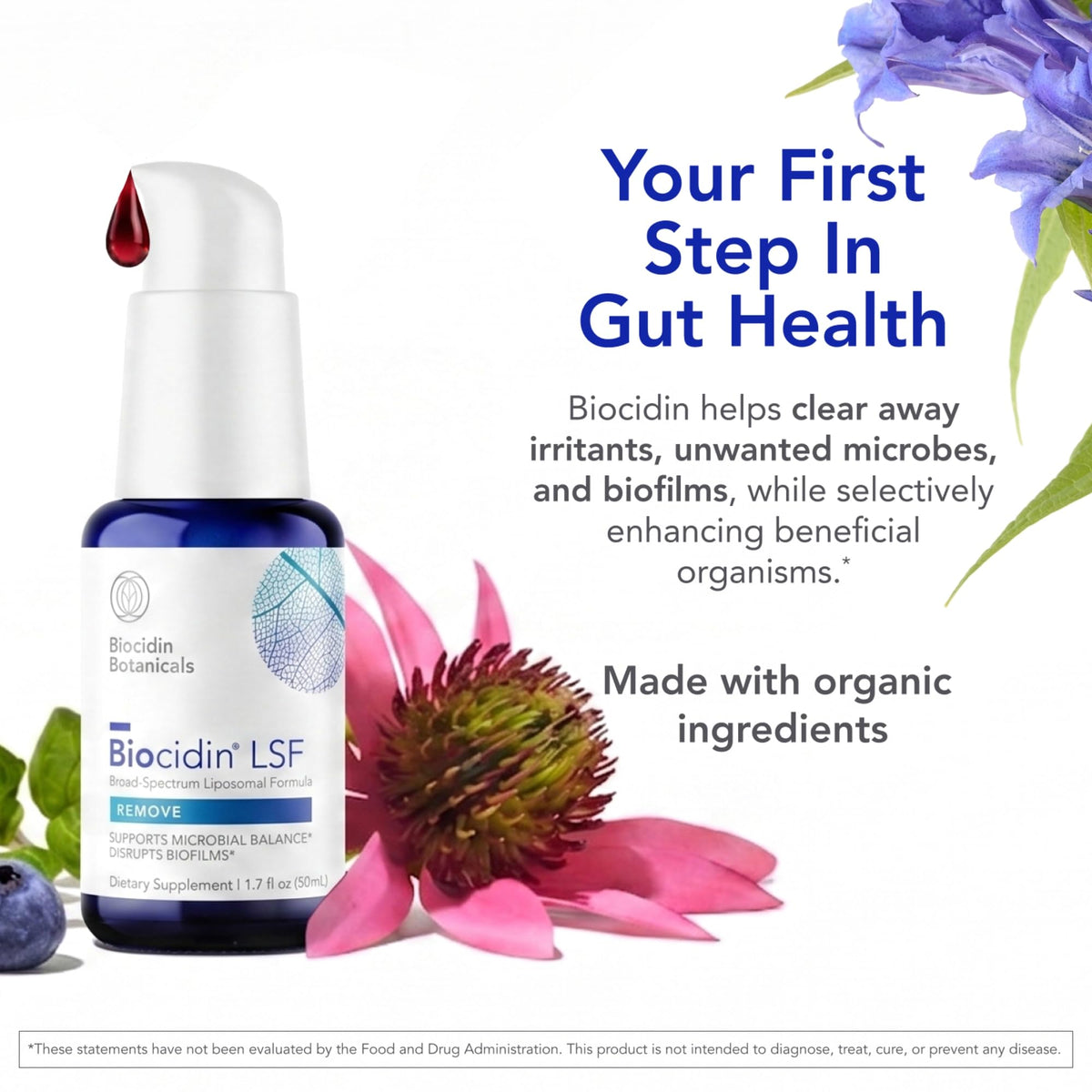 Biocidin Broad-Spectrum Liposomal Formula for Microbiome Balance, 1.7 Fl Oz