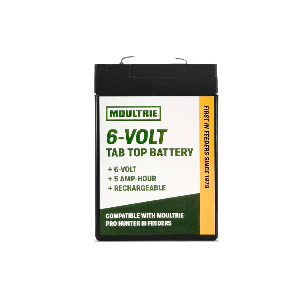 Moultrie 6V Tab Top Battery for Feeders - 5Ah, Rechargeable