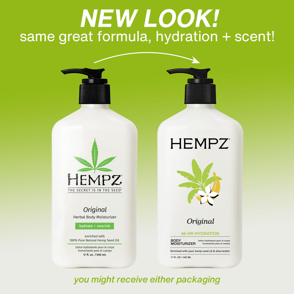 Buy now Hempz Original, Natural Hemp Seed Oil Body Moisturizer with Shea Butter and Ginseng, Original Scent, Floral Banana, 17 Fl.Oz ( Packaging may vary ) at indiglob india