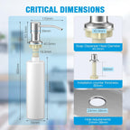 Buy now Built in Sink Soap Dispenser or Lotion Dispenser for Kitchen Sink Brushed Nickel Kitchen Sink Soap Dispenser Bar Sink Soap Dispenser with 17OZ Bottle at indiglob india