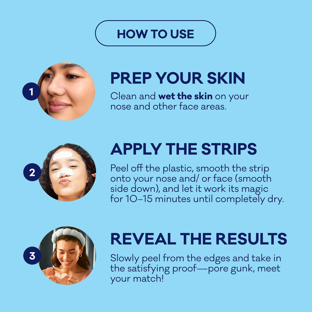 Biore Blackhead Remover Pore Strips, Deep Cleansing, Nose & Face, 14 ct | Nose, Chin & Forehead Use, Unclogs Pores Instantly, Oil-Free, Non-Comedogenic, Oily Skin, Skincare