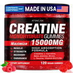Creatine Gummies Monohydrate Complex, Pre-Workout for Men & Women, Creatine Gummy with L-Taurine, BCAA 2:1, B12/6 for Muscle Support, Enhance Strength, Energy Boost-120 Count