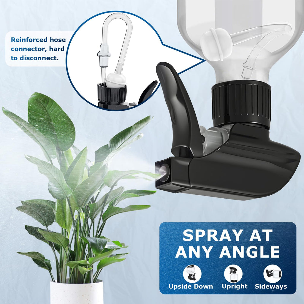 Veco 15oz Graduated Spray Bottles, 4-Pack — 360° Any-Angle Spraying for Easy Dilution, Leak-Resistant spray bottles for Cleaning, Plants, Hair & Pet Use + Foldable Funnel