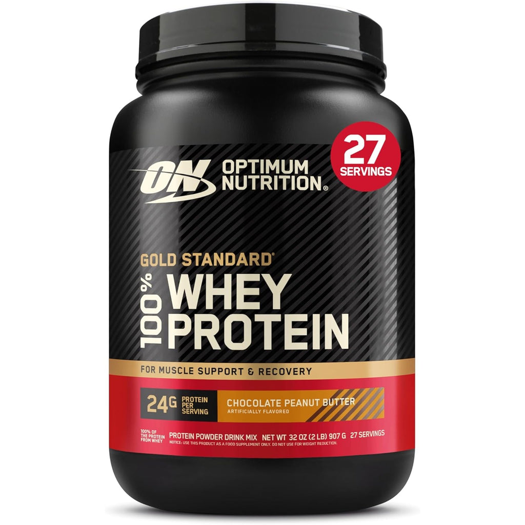 Buy now Optimum Nutrition Gold Standard 100% Whey Protein Powder, Banana Cream, 5 Pound (Packaging May Vary) at indiglob india