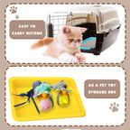 3 Pcs Kitten Litter Box,9.6"*7.2''*0.9'' Plastic Portable Small Litter Pan Low Entry Waterproof Bunny Cat Litter Box,Multi Color Nonstick Litter Tray Travel Toilet for Small Pet Guinea Pig Rabbit